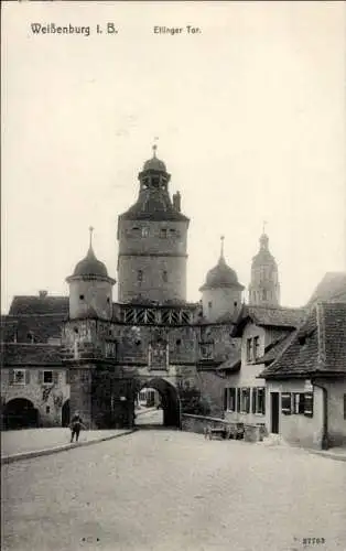 Ak Weißenburg in Mittelfranken Bayern, Ellinger Tor