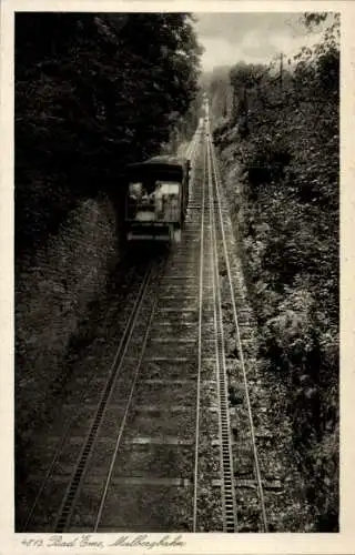 Ak Bad Ems an der Lahn, Malbergbahn, Standseilbahn