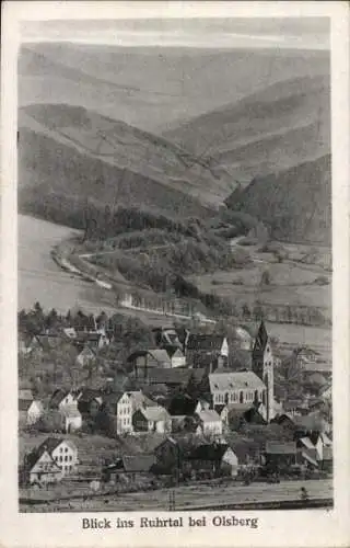 Ak Olsberg im Sauerland, Teilansicht, Ruhrtal