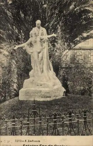 Ak Lisboa Lissabon Portugal, Estatua Eça de Queirós