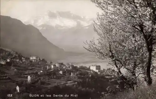 Ak Glion Montreux Kanton Waadt, Panorama, Dent du Midi