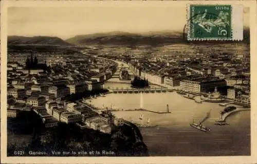 Ak Genf Stadt Schweiz, Stadtansicht, Rade