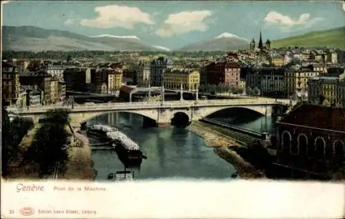 Ak Genf Stadt Schweiz, Pont de la Machine