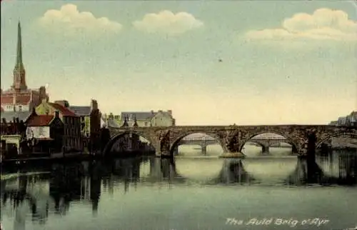 Ak Ayr Schottland, Auld Brig o' Ayr, Alte Brücke von Ayr