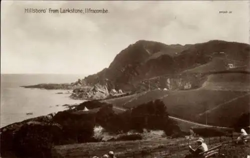 Ak Ilfracombe Devon England, Hillsboro aus Larkstone