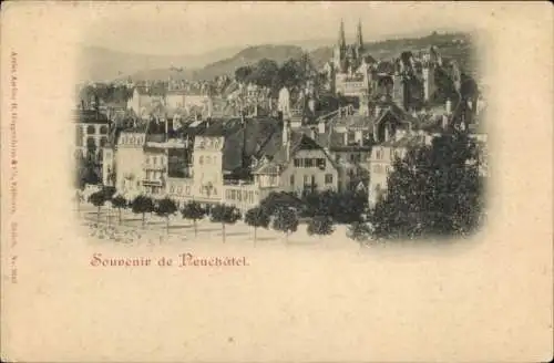 Ak Neuchâtel Stadt Neuchâtel, Blick auf die Stadt