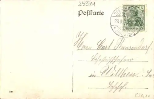 Ak Seestermühe in Schleswig Holstein, Schloss, Kaiserliche Postagentur, Gasthaus