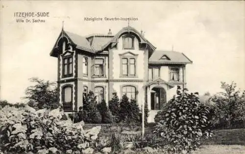 Ak Sude Itzehoe in Holstein, Königliche Gewerbe-Inspektion, Villa Dr. Sachau