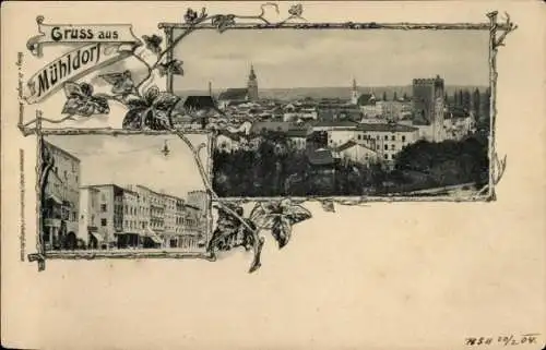 Ak Mühldorf am Inn Oberbayern, Gesamtansicht