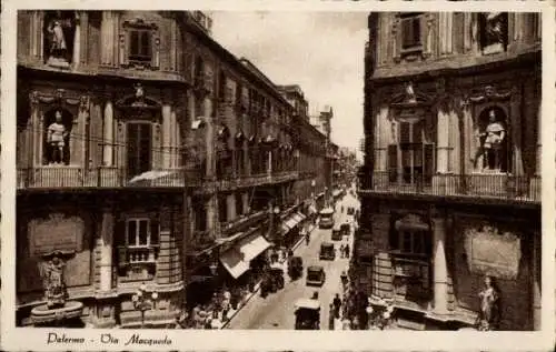 Ak Palermo Sizilien Sicilia Italien, Via Macqueda