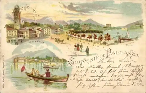 Litho Pallanza Lago Maggiore Piemonte, Isola Bella, Ruderpartie