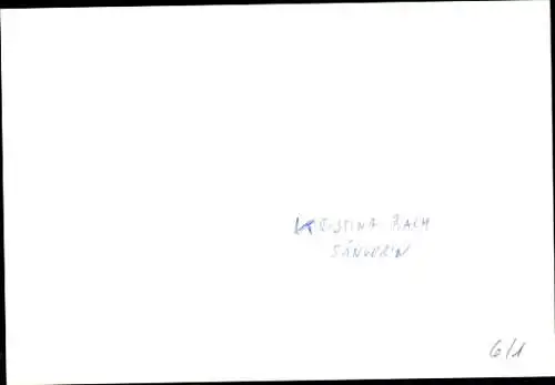 Ak Schauspielerin und Sängerin Christina Bach, Portrait, Autogramm