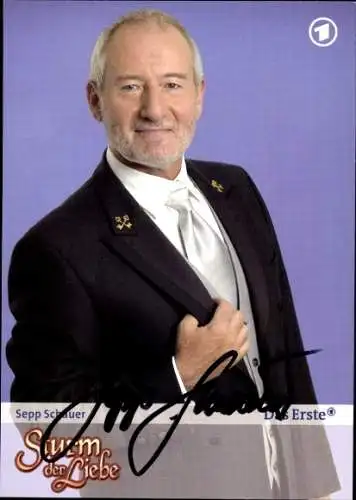 Ak Schauspieler Sepp Schauer, Portrait, TV Serie Sturm der Liebe, Autogramm