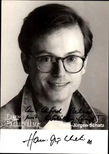 Ak Schauspieler Hans Jürgen Schatz, Portrait, Serie Der Fahnder, Autogramm