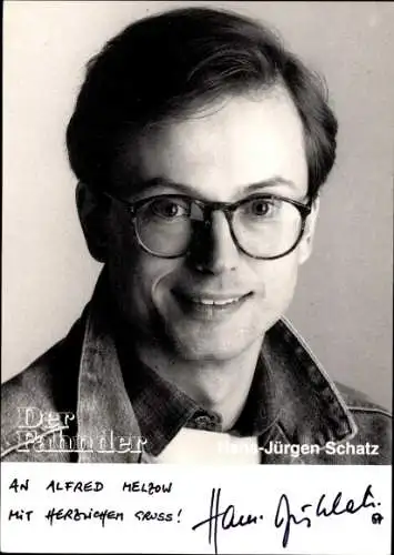 Ak Schauspieler Hans Jürgen Schatz Portrait, Serie Der Fahnder, Autogramm