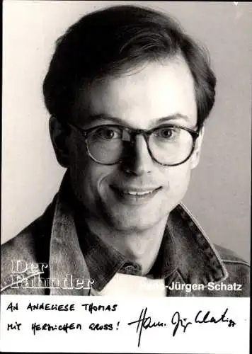 Ak Schauspieler Hans Jürgen Schatz, Portrait, Serie Der Fahnder, Autogramm