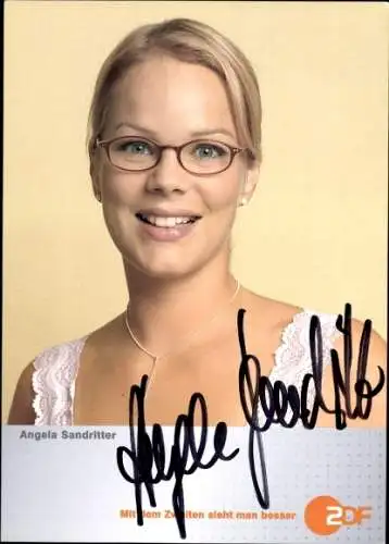 Ak Schauspielerin Angela Sandtner, Portrait, Autogramm