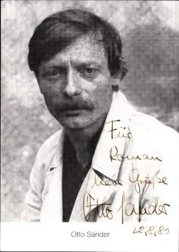 Ak Schauspieler Otto Sander, Portrait, Autogramm