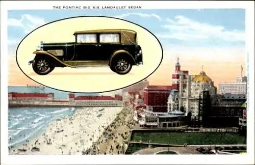 AK Atlantic City New Jersey USA, Pontiac Big Six Landaulet Limousine, General Motors