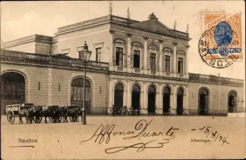 Ak Santos Brasilien, Bahnhof