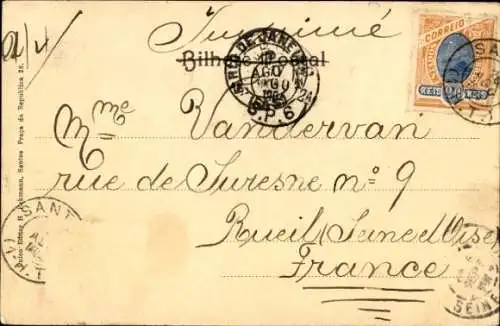 Ak Santos Brasilien, Bahnhof