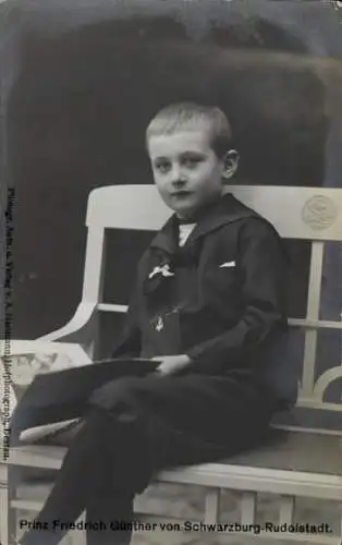 Ak Prinz Friedrich Günther von Schwarzburg-Rudolstadt, Kinderportrait