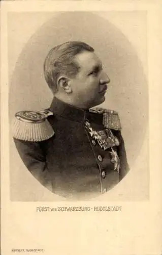 Ak Fürst Günther Victor von Schwarzburg Rudolstadt, Portrait, Wohlfahrtskarte