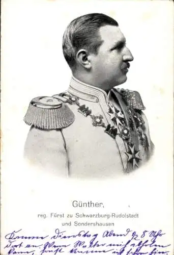 Ak Günther, regierender Fürst zu Schwarzburg-Rudolstadt und Sondershausen