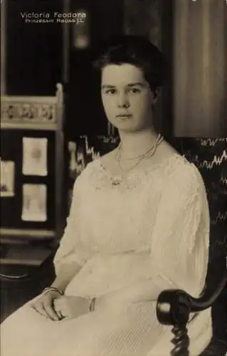 Ak Victoria Feodora, Prinzessin Reuss j. L., Portrait