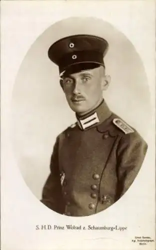 Ak Prinz Wolrad zu Schaumburg Lippe, Portrait, Uniform