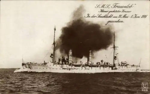 Ak Deutsches Kriegsschiff, SMS Frauenlob, Kleiner geschützter Kreuzer