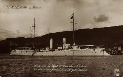 Ak Deutsches Kriegsschiff, S.M.S. Hela, Kaiserliche Marine