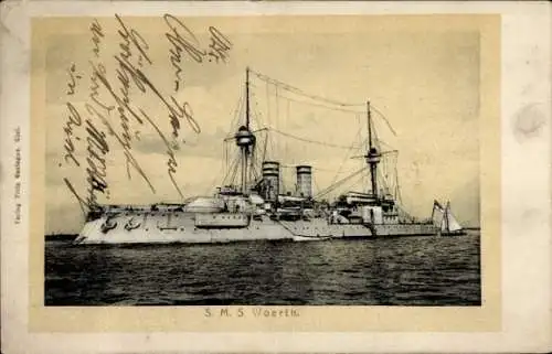 Ak Deutsches Kriegsschiff, S.M.S. Woerth, Kaiserliche Marine