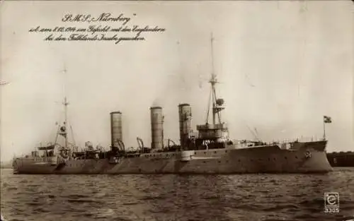 Ak Deutsches Kriegsschiff SMS Nürnberg, Kaiserliche Marine