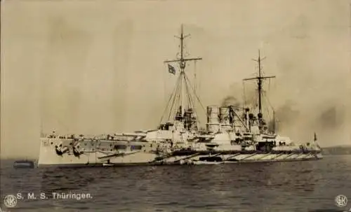 Ak Deutsches Kriegsschiff, SMS Thüringen, NPG