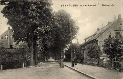 Ak Seehausen in der Altmark, Bahnstraße