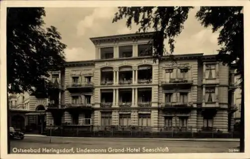 Ak Ostseebad Heringsdorf auf Usedom, Lindemanns-Grandhotel Seeschloss