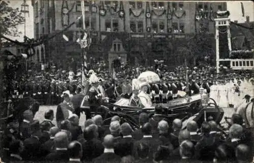 Ak Braunschweig, Johann Albrecht, Herzog zu Mecklenburg, Elisabeth zu Stolberg Roßla, Festschmuck