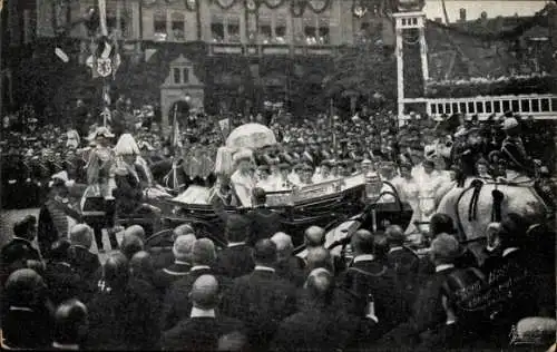 Ak Braunschweig, Johann Albrecht, Herzog zu Mecklenburg, Elisabeth zu Stolberg Roßla, Kutsche