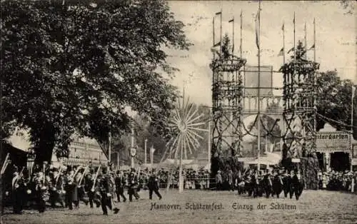 Ak Hannover in Niedersachsen, Schützenfest, Festplatz, Einzug der Schützen