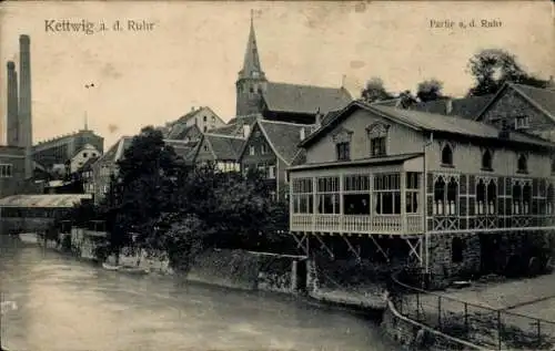 Ak Kettwig Essen im Ruhrgebiet, Altstadt, an der Ruhr