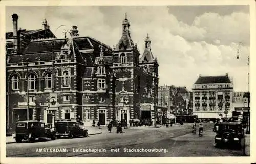 Ak Amsterdam Nordholland Niederlande, Leidscheplein mit Stadsschouwburg