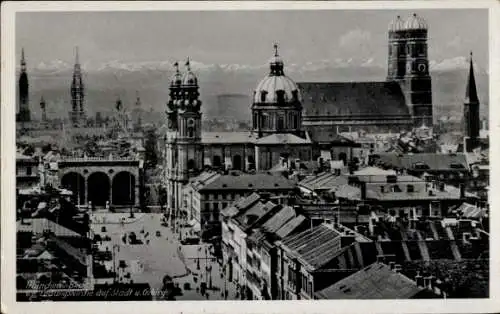 Ak München, Blick von der Ludwigskirche, Frauenkirche