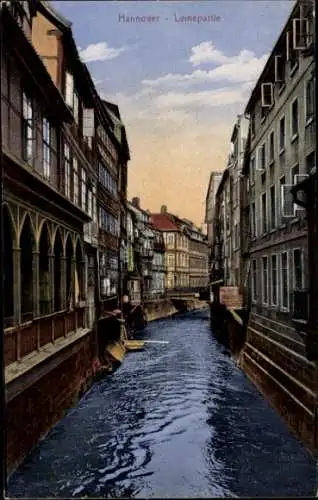 Ak Hannover in Niedersachsen, Leine, Teilansicht, Brücke