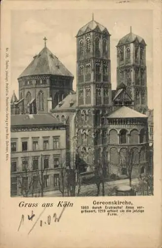 Ak Köln am Rhein, Gereonskirche, erbaut 1060, Erzbischof Anno