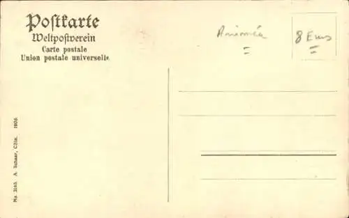 Ak Köln am Rhein, Denkmal Kaiser Friedrich III, Reiterstandbild, Männer, Kinder