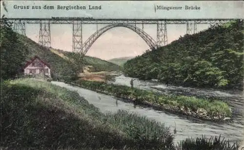 Ak Solingen im Bergischen Land, Müngstener Brücke, Kaiser Wilhelm Brücke