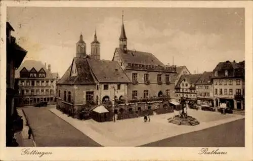 Ak Göttingen, Rathaus am Marktplatz