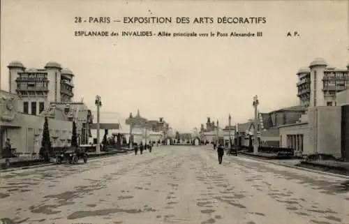 Ak Paris, Decorative Arts Expo 1925, Esplanade des Invalides