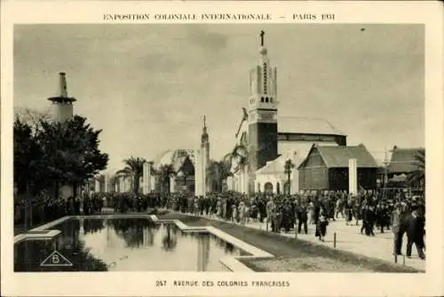 Ak Paris, Internationale Kolonialausstellung 1931, Avenue des Colonies Francaises